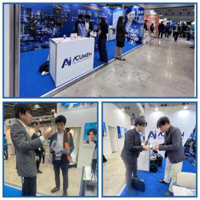 Acumen Intelligence team interacting with visitors at Japan IT Week Tokyo 2026, led by Director Ryoji Itako, showcasing data-driven marketing strategies, ABM solutions, and enterprise lead generation services.